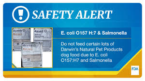 FDA is alerting pet owners not to feed 3 lots of Darwin's Natural  Selections and BioLogics frozen pet food after one sample tested positive  for E. coli O157:H7, and two samples tested