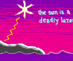 On may 17th, redditor two_number_9s posted when did the the sun is a deadly laser meme start? in the /r/outoftheloop subreddit.3 several days later, on may 22nd, redditor ramenisnice1 posted. The Sun Is A Deadly Laser Drawception