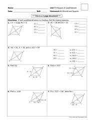 Wilson answer key 1 see answer answer 5.0 /5 3. Get Answer Name Date Unit 7 Polygons Quadrilaterals Homework 4 Transtutors