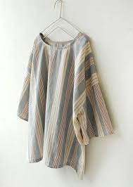 バタフライブラウス チュニック リネンのチュニック 手作り服 服の型紙
