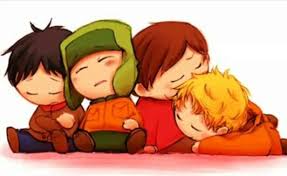 South Park The Boys Sleeping On Each Other Kyle Doesn T Want His Jewfro Shown Xd South Park Cosplay Style South Park South Park