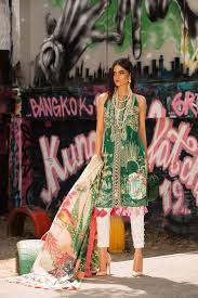 Crimson X Republic Lawn Shikoku Emerald Restocked The Fashion Station Crimson Dress Women Wear Fashion