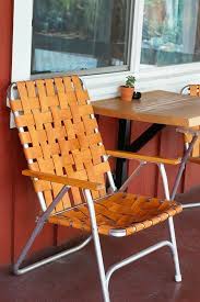 Repurpose Aluminum Lawn Chair With Leather Straps Diy Furniture Chair Upcycled Furniture Diy Outdoor Folding Chairs
