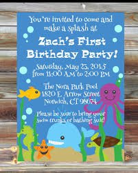 3rd Birthday Invitation Text Message Printable Custom First Birthday Ocean Invitation For Boy Boy 1st Birthday Party Invitat Pool Birthday Party Sea Birthday Party 1st Birthday Party Invitations