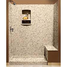 The width is the main dimension to be aware of. Swanstone Bk 326072 040 Bermuda Sand Shower Wall Kit With Floor Wall