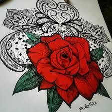 Blue rose tattoo on wrist. Tattoo With Lace And Rose On Behance
