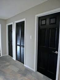 Grey Walls White Trim Black Doors Rock Black Interior Doors Home Doors Interior