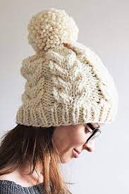 Knitting Pattern For Cable Pom Pom Hat Knitting Pattern For Cable Pom Pom Hat This Is Not Free I Made A Mistake The Chunk Krose Sapka Krose Ucretsiz Orgu