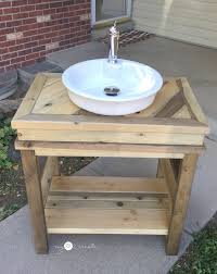 A bath vanity is a box structure that you build around the sink in your bathroom as an enclosure. Small Bathroom Vanity My Love 2 Create