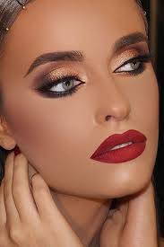 48 Red Lipstick Looks Get Ready For A New Kind Of Magic Red Lipstick Makeup Red Lipstick Makeup Looks Red Lip Makeup