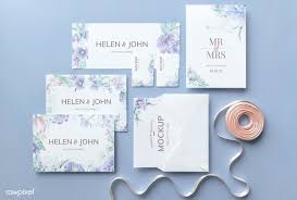 Download Premium Psd Of Wedding Invitation Set With Card Mockups 531970 Wedding Invitation Sets Free Wedding Invitations Invitation Set