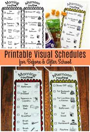 Tip for using these free printable visual schedules for home and daily routines: Before And After School Visual Routines For Kids Where Imagination Grows