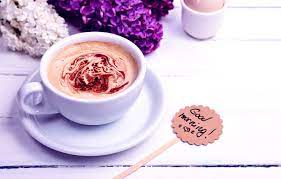 Wishing you a great start. Wallpaper Flowers Coffee Morning Cup Flowers Cup Good Morning Coffee Lilac Images For Desktop Section Nastroeniya Download