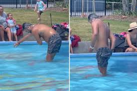 Creep caught doing disgusting act in public pool — with children just  feet away