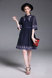 Kaimilan Women Dress Color Blue Products Color Dresses