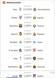 Los equipos se enfrentan en un calendario de ida y vuelta, a lo largo de los 9 meses de la temporada.el orden de los encuentros se decide por sorteo antes de empezar la competición. Programacion De La Liga Espanola Caracol Deportes Quiche Facebook
