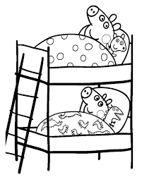 Coloring pages are a great way to entertain children throughout travel or on a rainy moment. Online Coloring Pages Coloring Pagebunk Bed Peppa Pig Coloring Download And Print Free