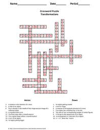 Maybe you would like to learn more about one of these? Geometry Crossword Puzzle Transformations By My Math Universe Tpt