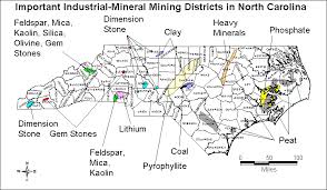 Industrial Mineral Mining Districts In North Carolina Gem Mining Minerals And Gemstones Gem Hunt