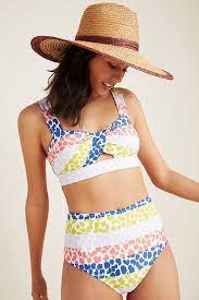 Anthropologie Rayna High Waisted Bikini Briefs High Waisted Bikini High Waisted Bikini Bottoms Swimsuit Bikini Tops