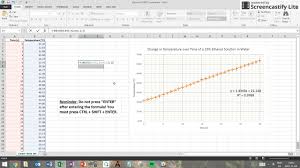 Using Linest To Determine The Uncertainty On Slope In Excel Youtube