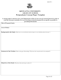 Their usual content are those topics that may have previously been presented but were not given with full emphasis. Postgraduate Concept Paper Template Kenyatta University Graduate School Download Printable Pdf Templateroller