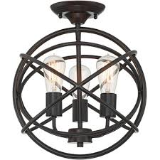Maybe you would like to learn more about one of these? Franklin Iron Works Rustic Farmhouse Ceiling Light Semi Flush Mount Fixture Bronze 14 Wide 3 Light Openwork Sphere For Bedroom Target