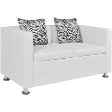 Maybe you would like to learn more about one of these? Vidaxl Divano A 2 Posti In Similpelle Bianco 120 X 62 5 X 63 Cm Eprice