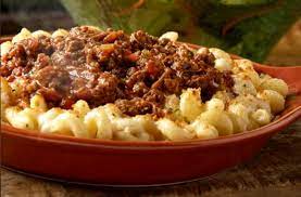 Cook and stir ground beef, onion, garlic powder, onion powder, salt, and black pepper in the hot skillet until browned and crumbly, 5 to 7 minutes; Olive Garden Has A New Four Meat Mac And Cheese