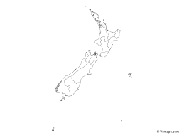 Browse photos and videos of new zealand. Outline Map Of New Zealand With Regions Free Vector Maps