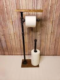 That includes the 100% wooden toilet paper holder stand you decided to pick up. Free Standing Toilet Roll Holder With Base And Shelf Etsy Toilet Paper Holder Stand Rustic Toilet Paper Holders Toilet Paper