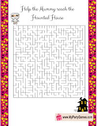 13 free printable halloween mazes