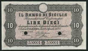 Banco di sicilia spa non valutato ancora valutare via cavour, 14/16, altofonte, palermo, sicilia, 90030. 743 Il Banco Di Sicilia Pick S879s S880s S881s S882s
