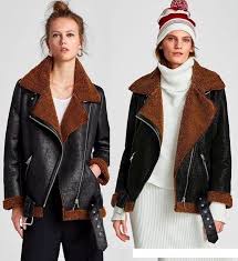 Zara Faux Shearling Black Brown Aviator Jacket S Small Fashion Clothing Shoes Accessories Womensclothing Jackets Aviator Jackets Women S Coats Jackets