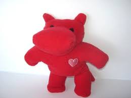 Red Heart Red Hippo Stuffed Animal With Embroidered Heart Washable Soft Plush Travel Toy Nursery Child Toy Ready Fo Animals Soft Plush Dinosaur Stuffed Animal