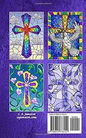 Stained glass window coloring pages. Amazon Com Lent 40 Days With Jesus Prayer Journal Stained Glass Coloring Book 9798615776151 Jameson C A Books