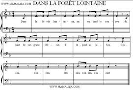 Dans La Foret Lointaine Sheet Music Mama Lisa S World Sheet Music Childrens Songs Songs