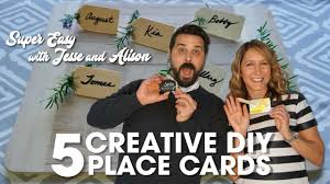Here are 14 tutorials on how to make your own place card template. 5 Creative Diy Place Cards Youtube