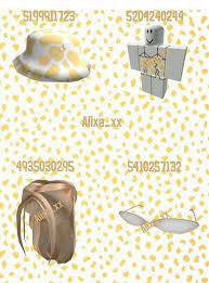 Bloxburg id codes for outfits. Yellow Themed Outfit Code Roblox Codes Bloxburg Decal Codes Roblox Sets