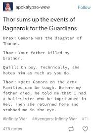 I Love How Me And Peter Had The Same Thought That Thor Would Blame Gamora But Thor Empathizes With Her And Doesn T P Marvel Funny Marvel Avengers Marvel Memes