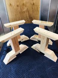 Diy Bench Leg Set Trestle Style Wooden Bench Legs Handmade Etsy In 2020 Diy Table Legs Diy Coffee Table Diy Farmhouse Table