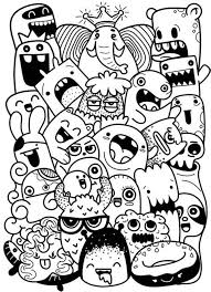 Free download cute doodle monsters colored by bon09 for desktop, mobile & tablet. Monster Doodles Shefalitayal