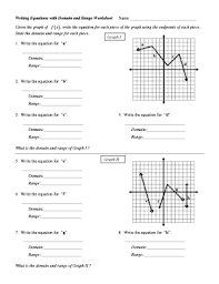 _ state the domain and range for each graph and then tell if the graph is a function (write yes or no). Fillable Online Writing Equations With Domain And Range Worksheet Name Fax Email Print Pdffiller