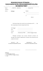 Form Pemilihan Ketua Rt