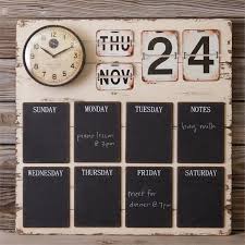 Household Command Center Wall Organizer With Chalkboard Calendar Clock Family Organization Wall Chalkboard Calendar Wall Organization