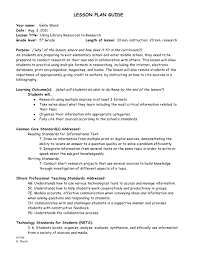 Research Project Lesson Plan Research Projects How To Plan Descriptive Writing