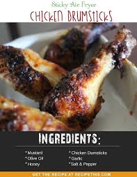 Sticky Air Fryer Chicken Drumsticks Recipe This Recipe Chicken Drumstick Recipes Drumstick Recipes Air Fryer Chicken