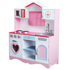 Kids' kitchen sets are a great option for toys that encourage learning. Zoomie Kids Javen Children Wooden Play Kitchen Set Reviews Wayfair Co Uk