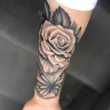 Skull gypsy tattoo on leg rose tattoo designs inspiration rose tattoos. Top 81 Best Black And Gray Rose Tattoo Ideas 2021 Inspiration Guide