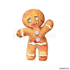 Watercolor Vintage Gingerbread Man Hand Drawn Christmas Illustration On White Background Buy Thi Gingerbread Man Drawing Christmas Illustration Xmas Drawing